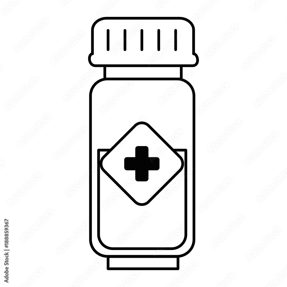 bottle drugs isolated icon vector illustration design bottle drugs isolated icon vector illustration design
