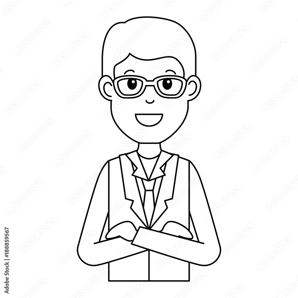 doctor avatar character icon vector illustration design