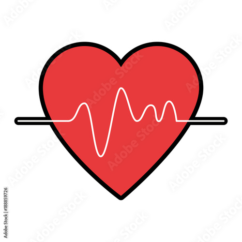 heart cardio isolated icon vector illustration design