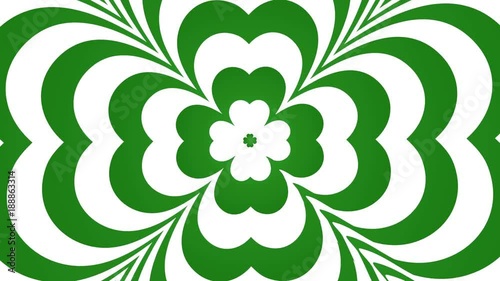 Saint patrick's day shamrock four leafed clover irish motion background loop