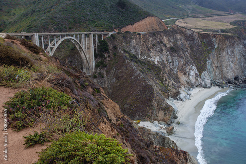 Famous Bixby Bridge along the Big Sur Coastline in California, USA