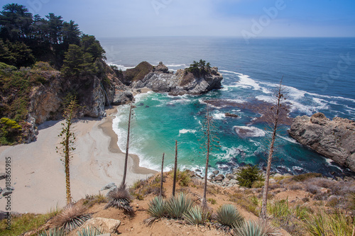 Coastline at McWay Falls in Pfeiffer Big Sur State Park, California, USA