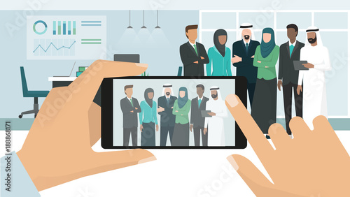 Arab muslim business people