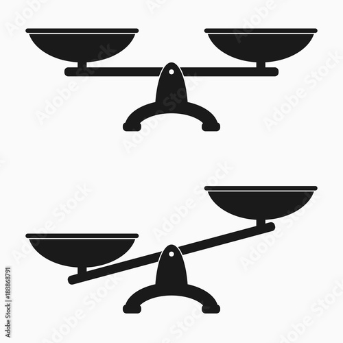 Scales icon set. Vector illustration.