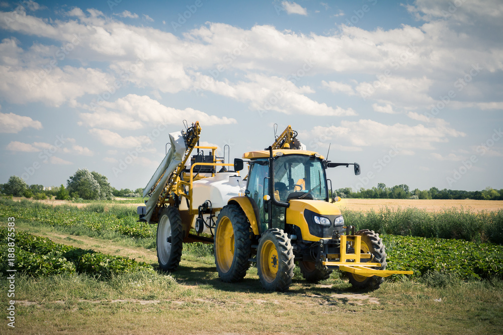Obraz premium tractor on the field
