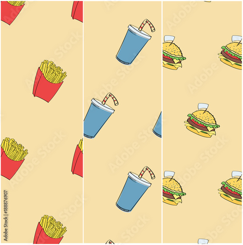 Fastfood patter backround photo