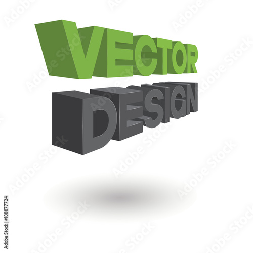 
an illustration consisting of the words "vector design" of two colors in the form of a symbol or logo
