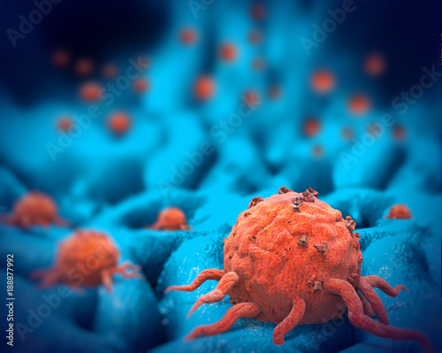 Photography Cancer cells, 3d illustration