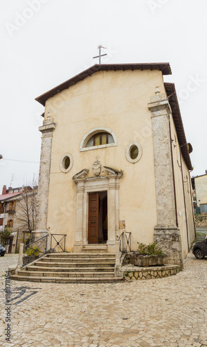 Church of the Blessed Virgin Mary of Mount Carmel. Pescasseroli, Abruzzo, Italy. October 13, 2017