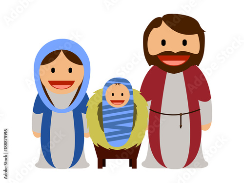 Baby Jesus with Mary and Joseph