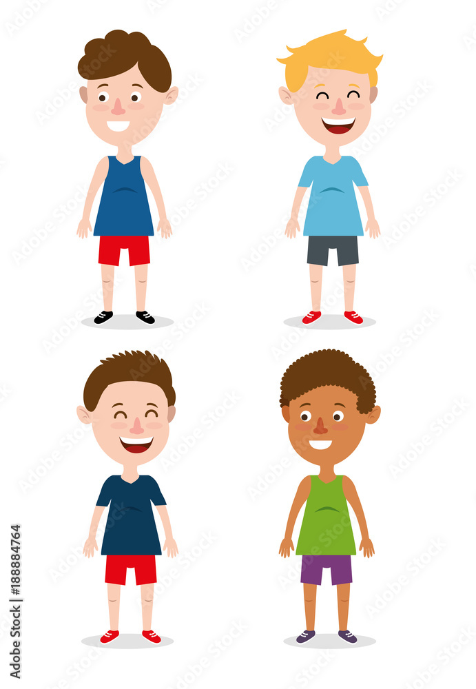 group of happy kids characters vector illustration design group of happy kids characters vector illustration design