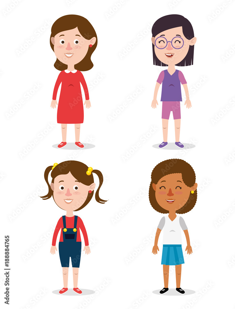 group of happy kids characters vector illustration design group of happy kids characters vector illustration design