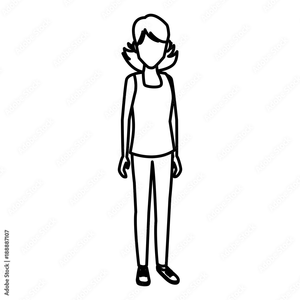 Young woman student cartoon icon vector illustration graphic design