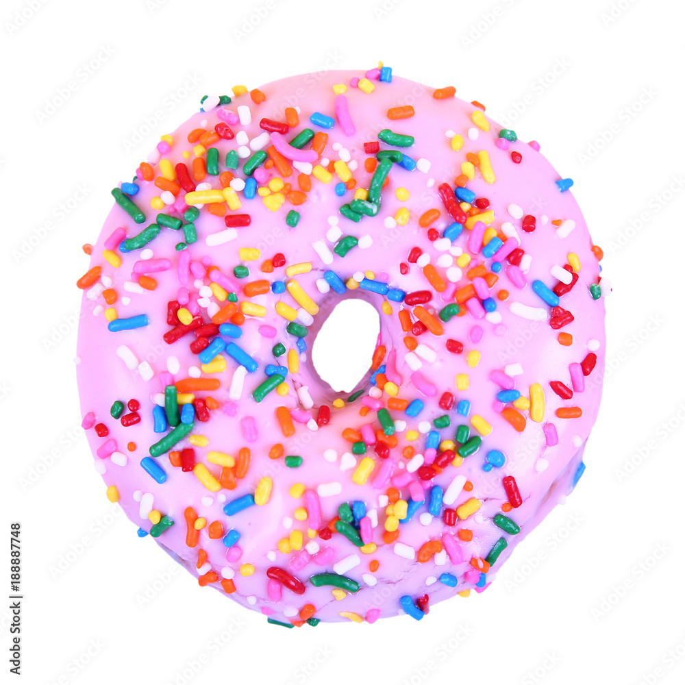 iced doughnut isolated on a white background iced doughnut isolated on a white background