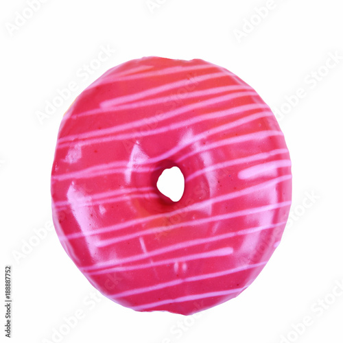 iced doughnut isolated on a white background