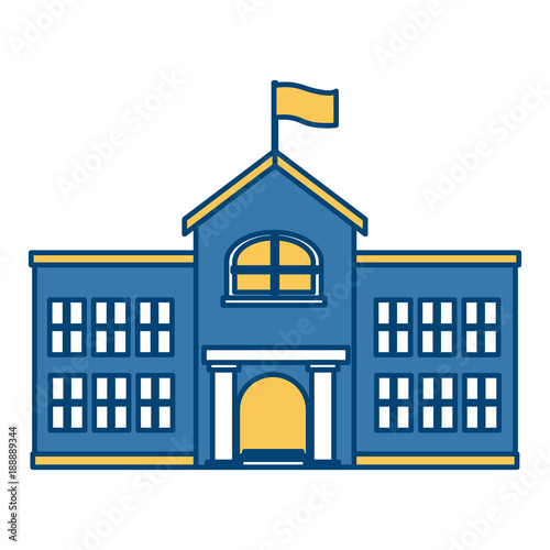 School building isolated icon vector illustration graphic design