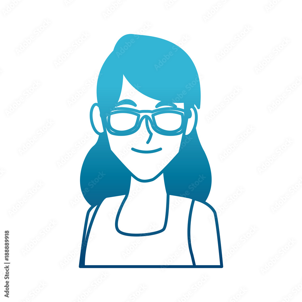 Young woman with sunglasses icon vector illustration graphic design Young woman with sunglasses icon vector illustration graphic design