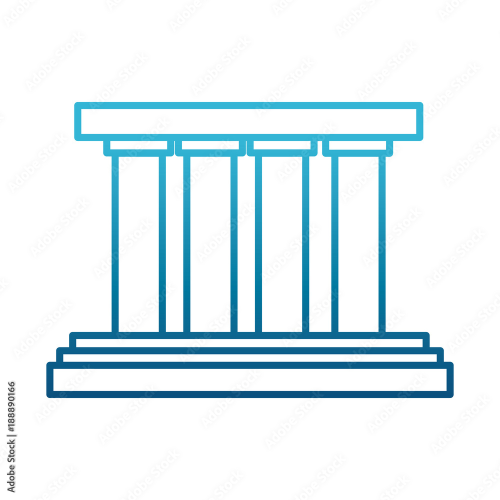 Greek building columns icon vector illustration graphic design Greek building columns icon vector illustration graphic design