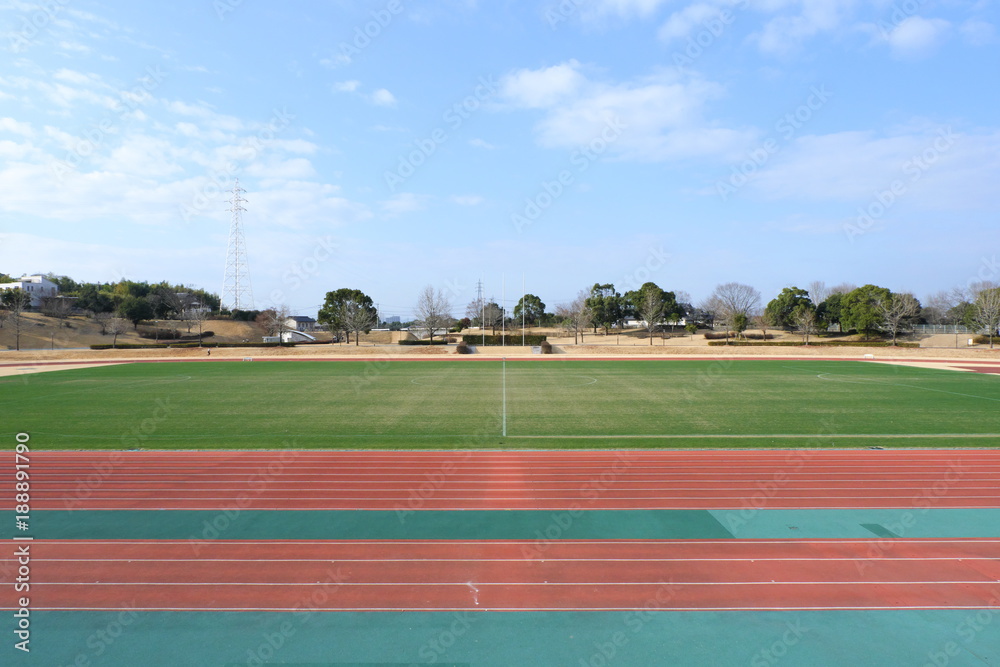 Fototapeta premium 陸上競技場のトラック 