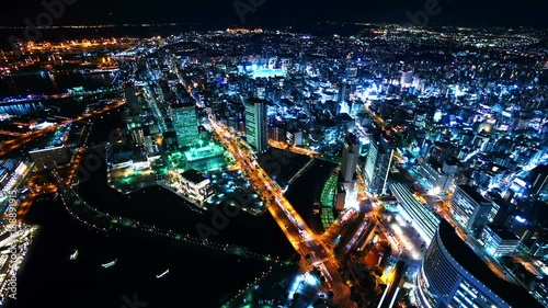 横浜夜景　タイムラプス photo