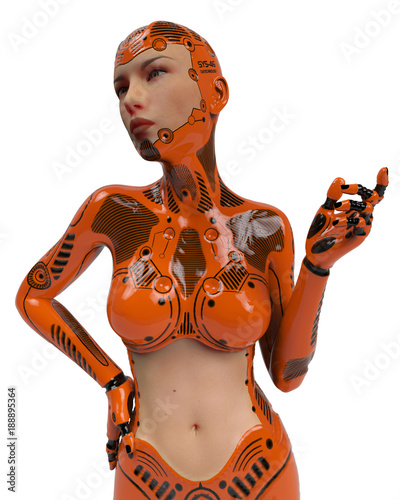 orange cyborg snob pose