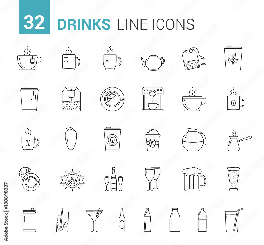 Drinks Line Icons Drinks Line Icons