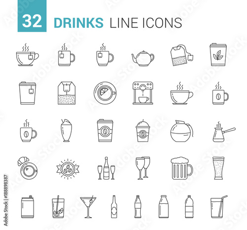 Drinks Line Icons