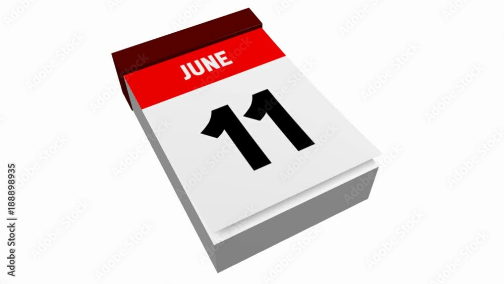 3D calendar - June