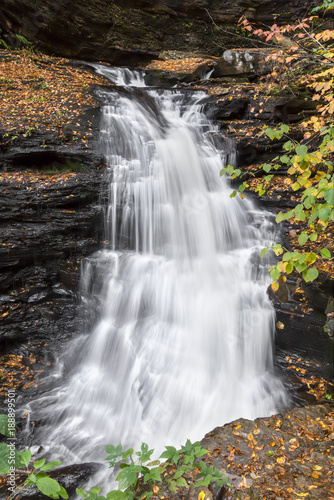 Huron Falls Twists Through Glen Leigh - Ricketts Glen State Park  Pennsylvania