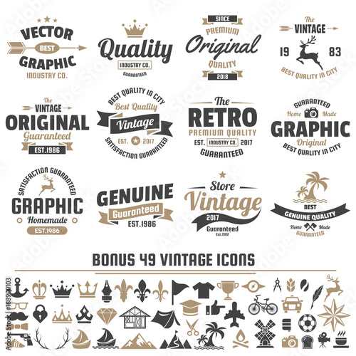 Vintage Retro Vector Logo for banner