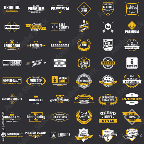 Vintage Retro Vector Logo for banner