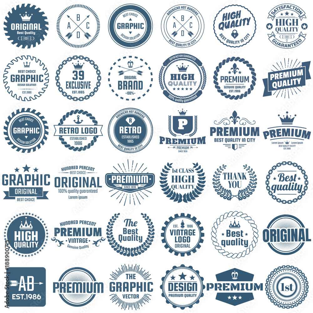 Obraz premium Vintage Retro Vector Logo for banner