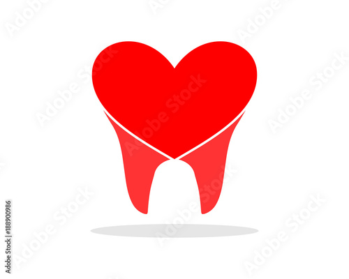 heart tooth teeth dental dentist dent image icon