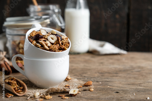 homemade granola with nuts