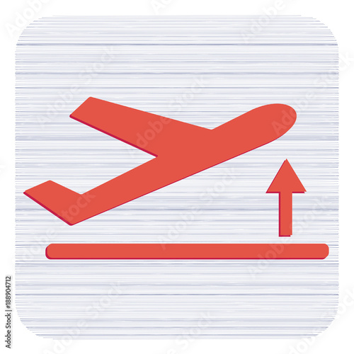 Departure take off plane icon simple