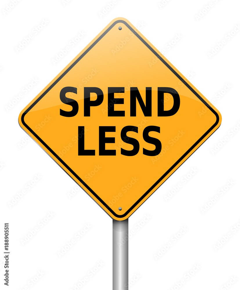 Spend less concept. Spend less concept.