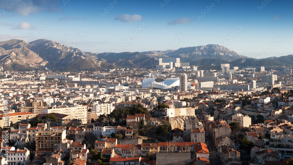 vue aérienne sur Marseille