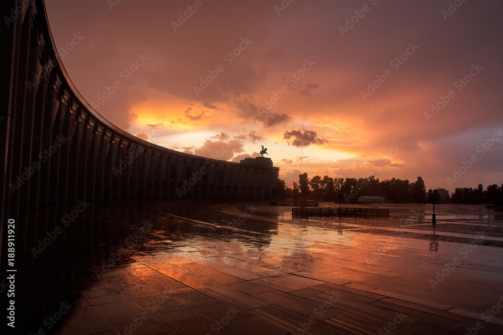 Rainy sunset, RUSSIA/Moscow