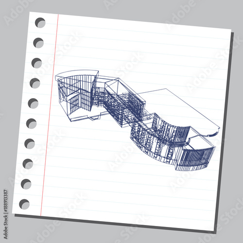 Graphic illustration with decorative architecture 20