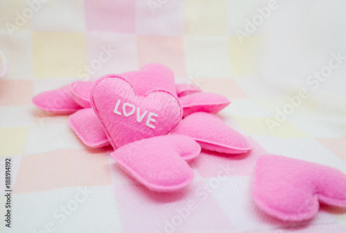 pastel pink heart on sweet love .background