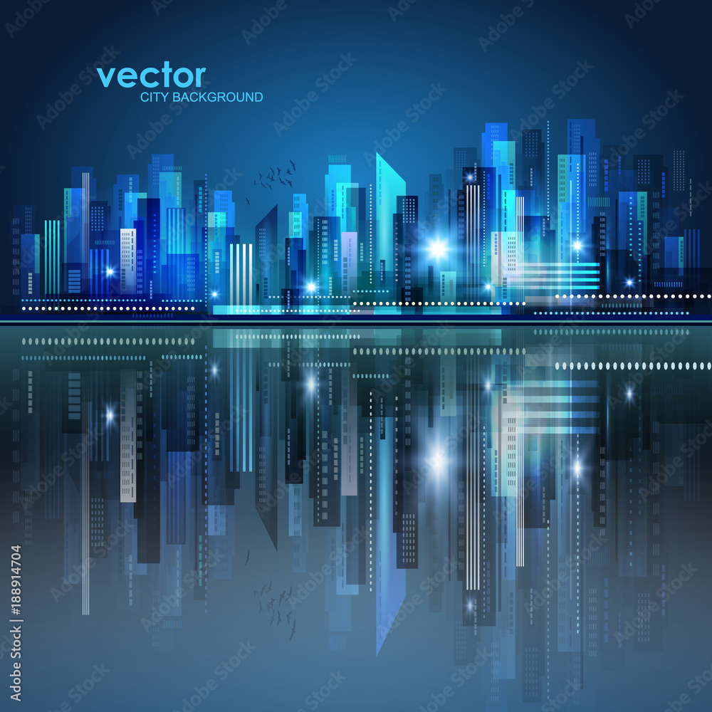 Abstract night city background