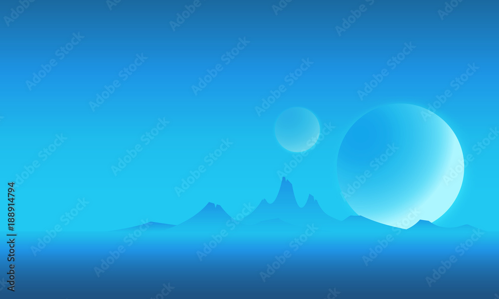 Blue planet wallpaper vector