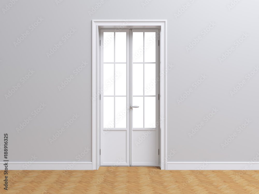 Fototapeta premium Vintage blank window inside room. 3d illustration