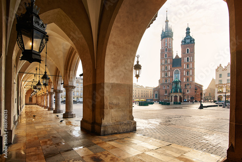St. Mary's Basilica on Market Square in Krakow