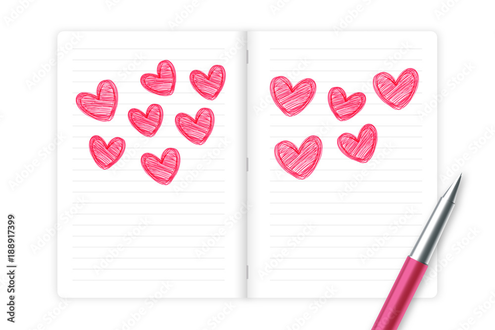 Sketch Of A Kissing Couple In Love With A Gel Pen Vector Illustration Stock  Illustration - Download Image Now - iStock