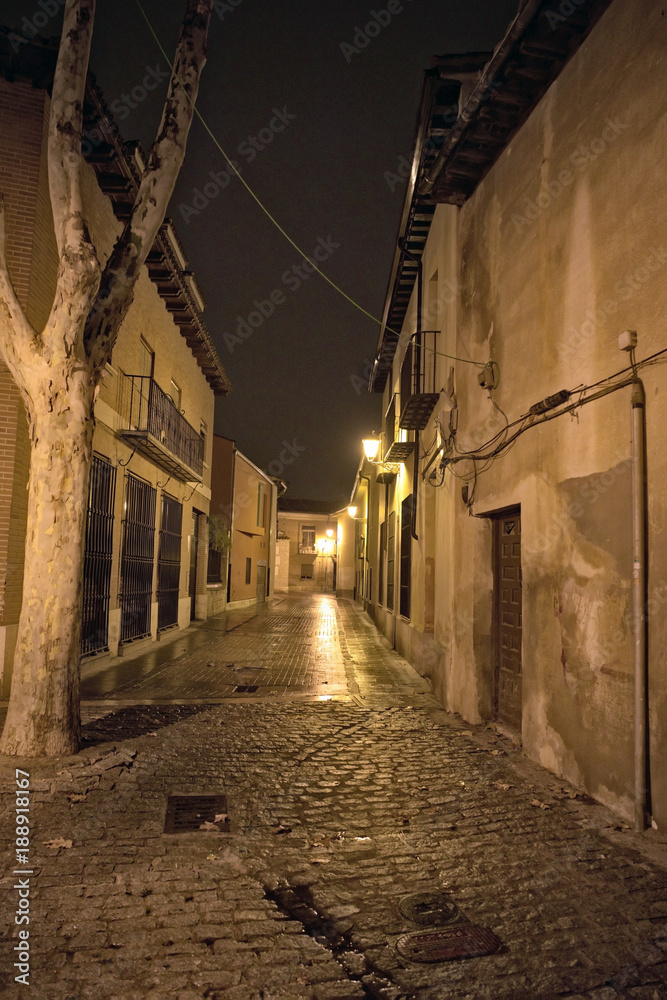 Night view of the old street called 