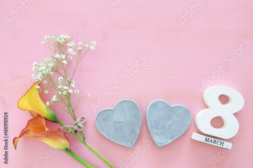 International women day concept. Top view image.