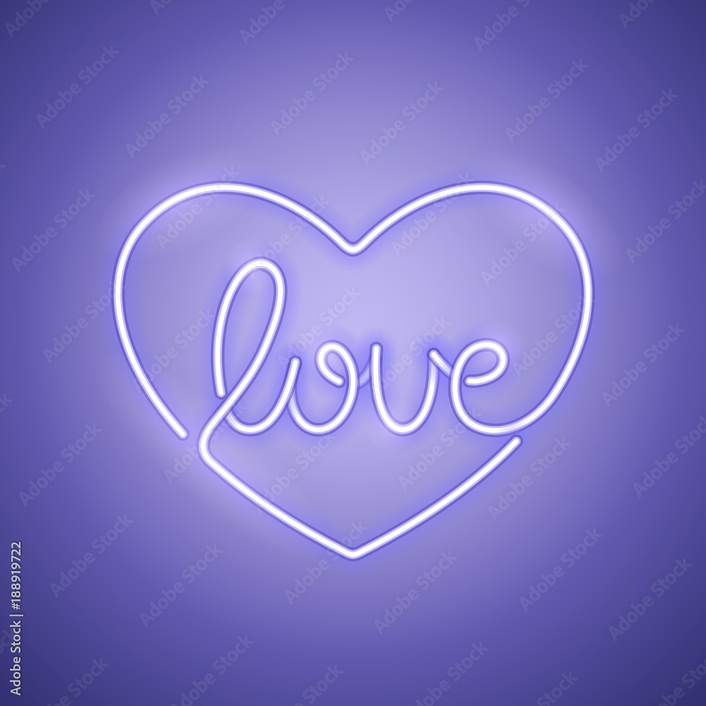 Love Neon Sign Purple