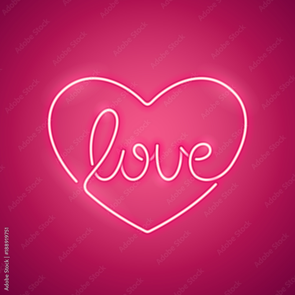 Love Neon Sign Pink