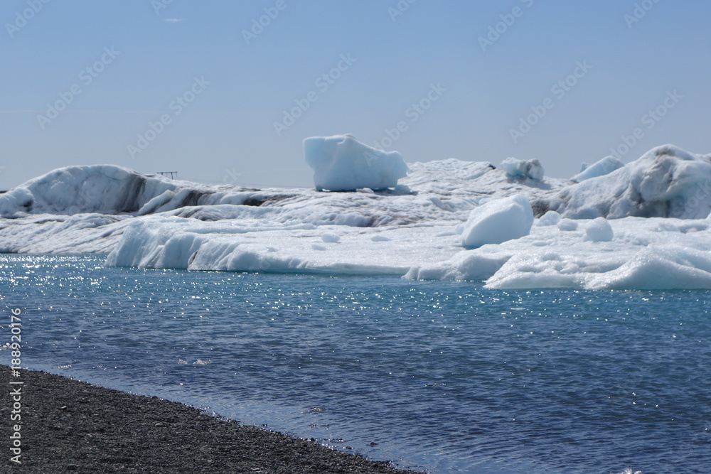 アイスランドの氷河湖 アイスランドの氷河湖